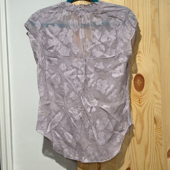 Rebecca Taylor Lilac Silk Blend Top - Picture 3 of 3